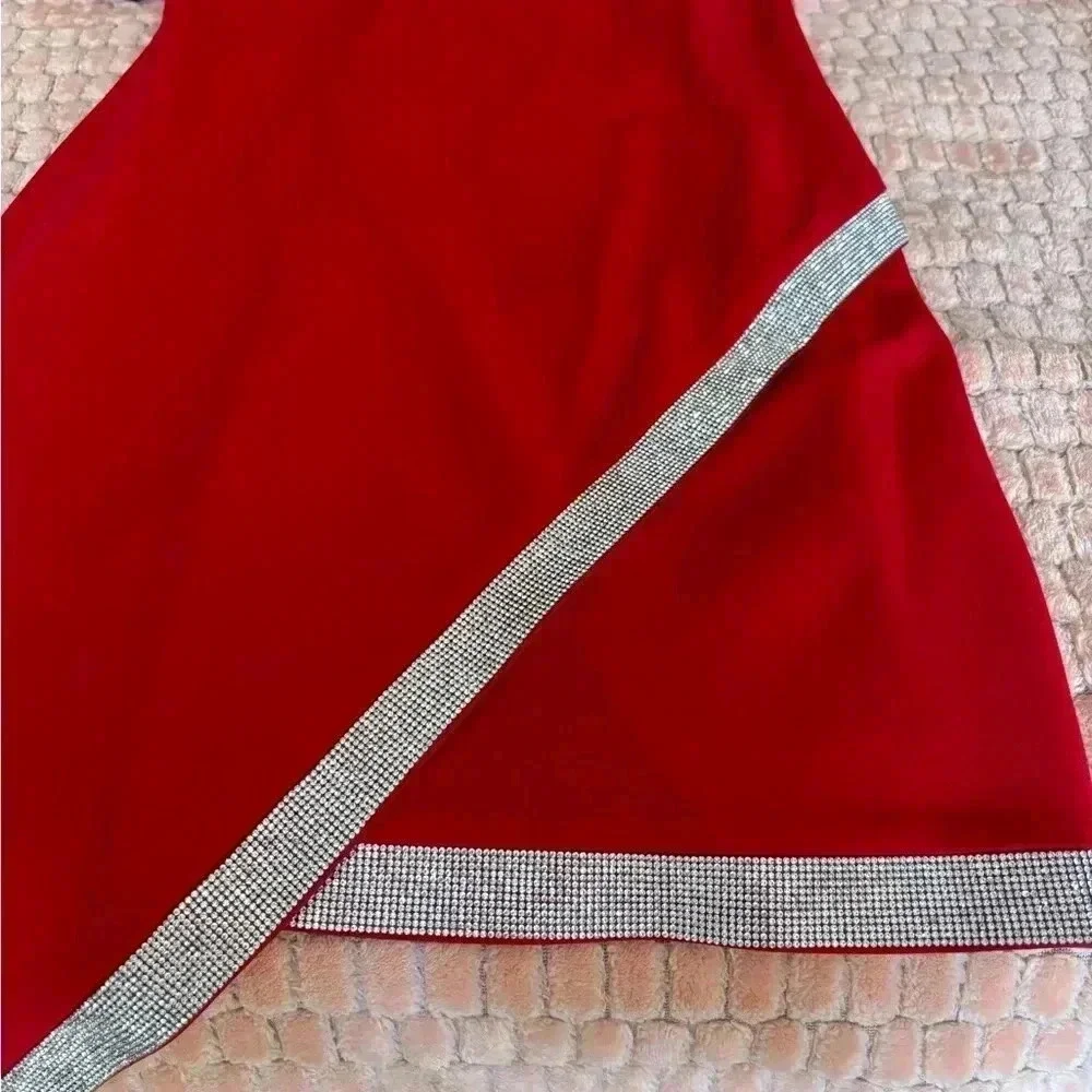 Red Rhinestone BCX Bodycon Dress - Picture 8 of 16